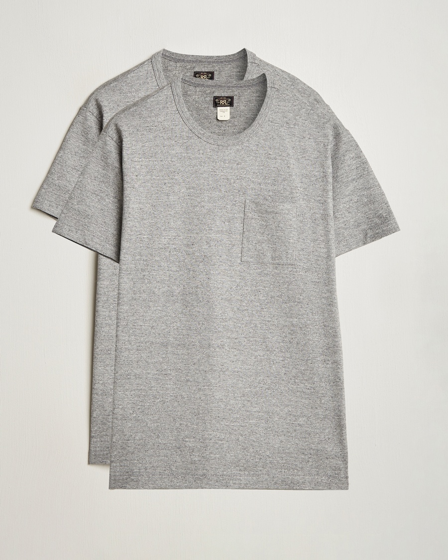 Herren | Multipack | RRL | 2-Pack Pocket Tee Grey Heather