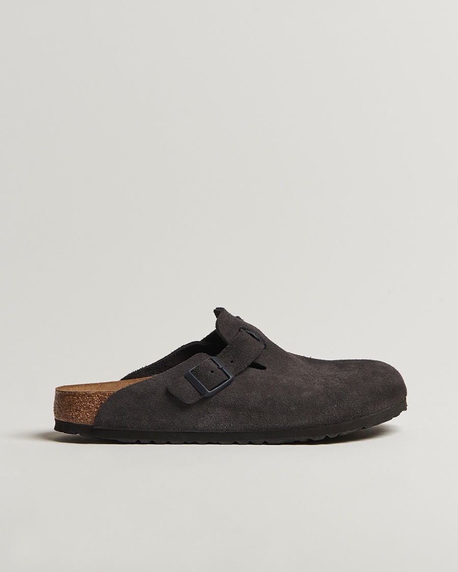 Herren | Sandalen & Pantoletten | BIRKENSTOCK | Boston Classic Footbed Velvet Grey Suede
