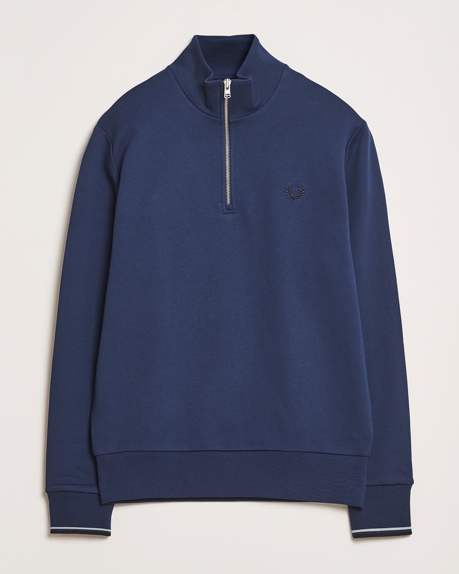 Herren | Fred Perry | Fred Perry | Half Zip Sweatshirt Tennis Blue