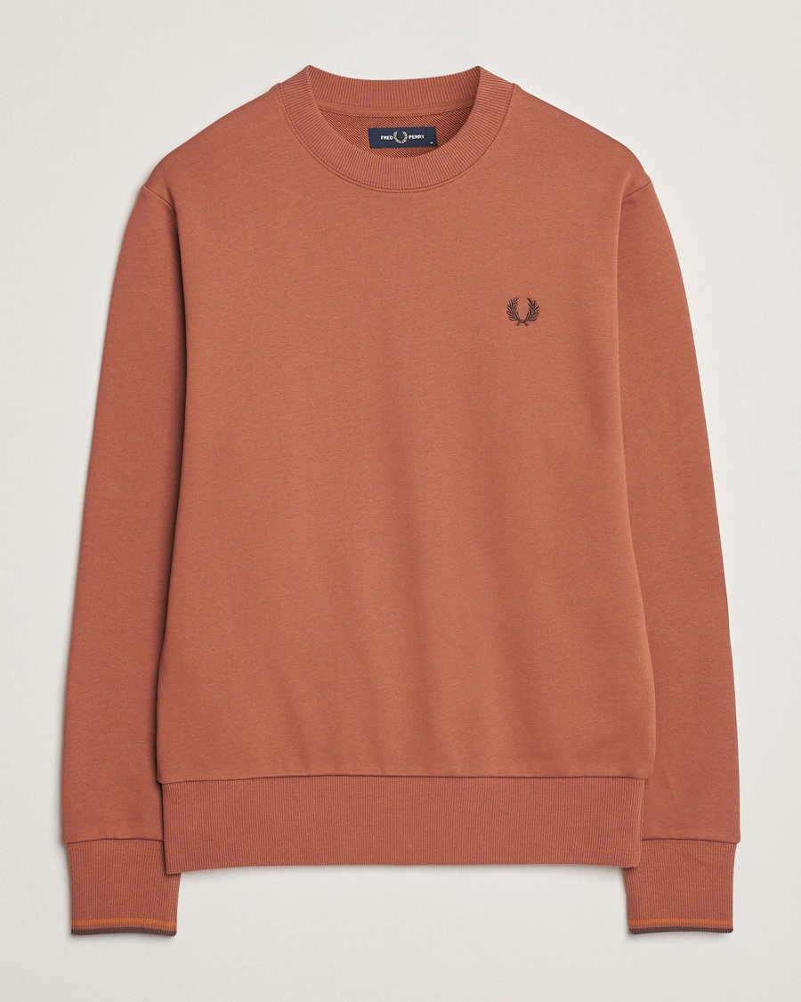 Herren | Fred Perry | Fred Perry | Crew Neck Sweatshirt Cinnamon Brown