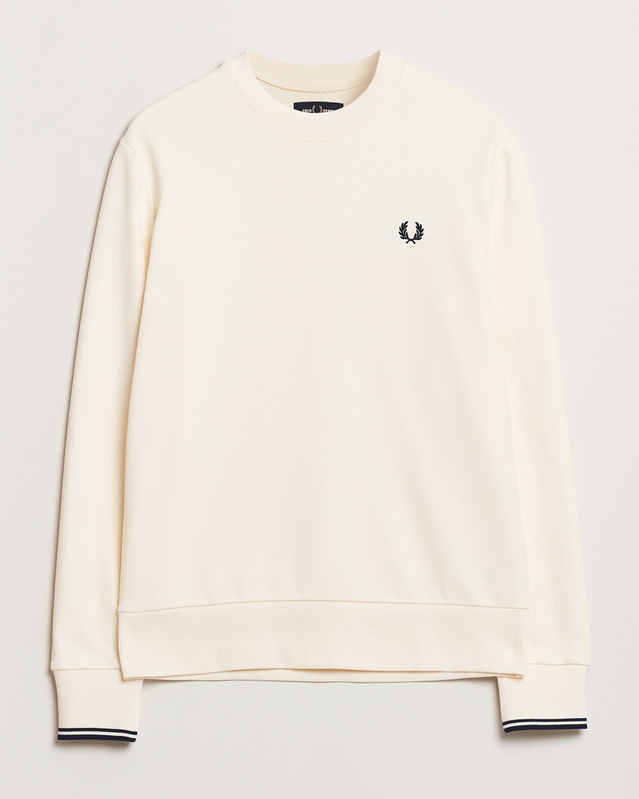 Herren | Fred Perry | Fred Perry | Crew Neck Sweatshirt Ecru