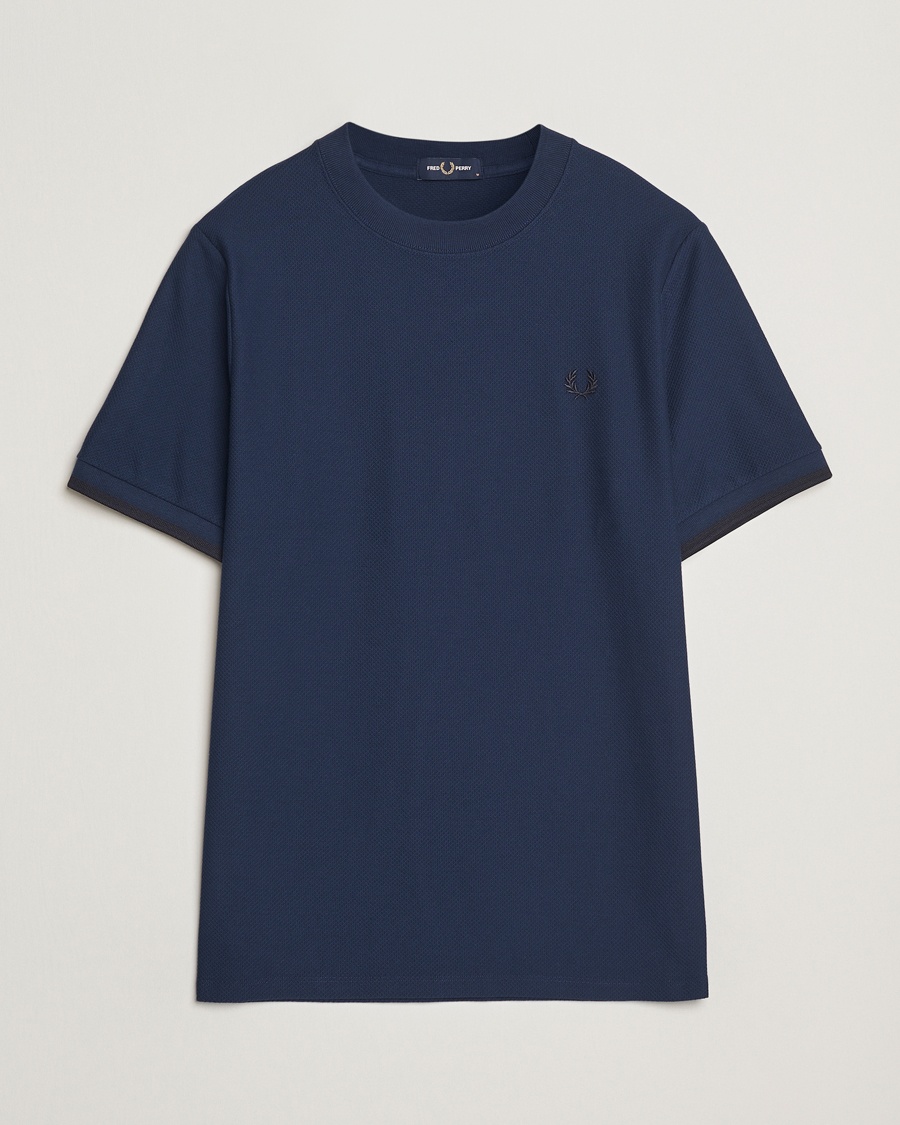 Herren | | Fred Perry | Tipped Cuff Pique T-Shirt Tennis Blue