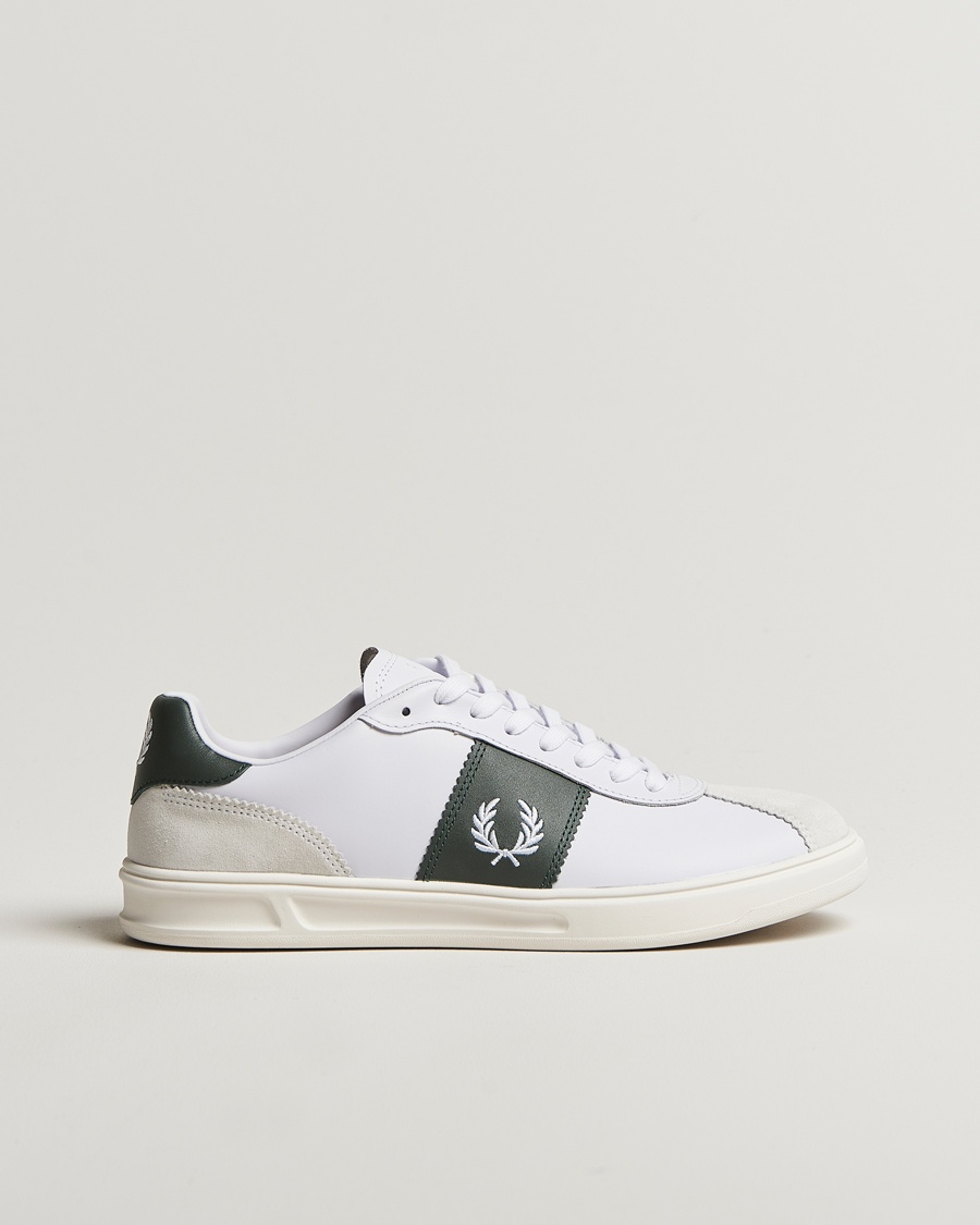 Herren | Fred Perry | Fred Perry | B4 Leather/Suede Sneaker White/Green