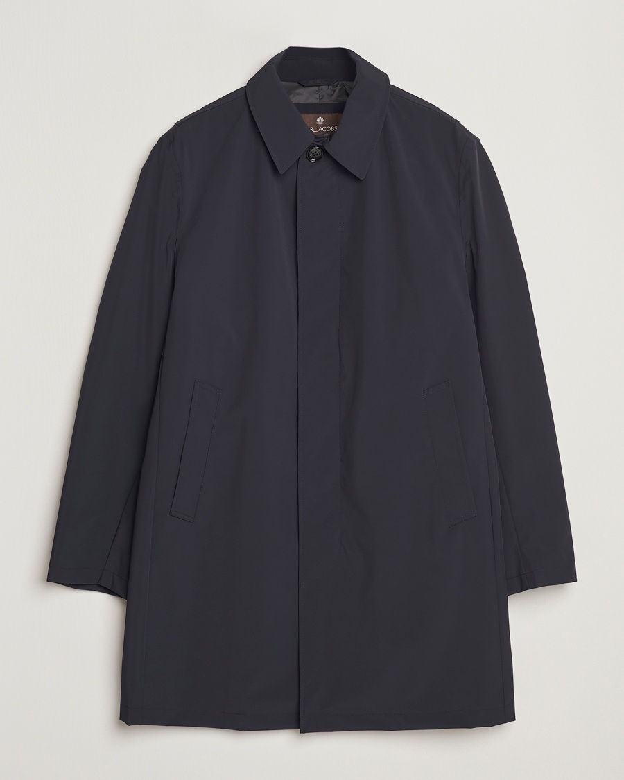 Oscar Jacobson Nylon Car Coat Navy – Blau