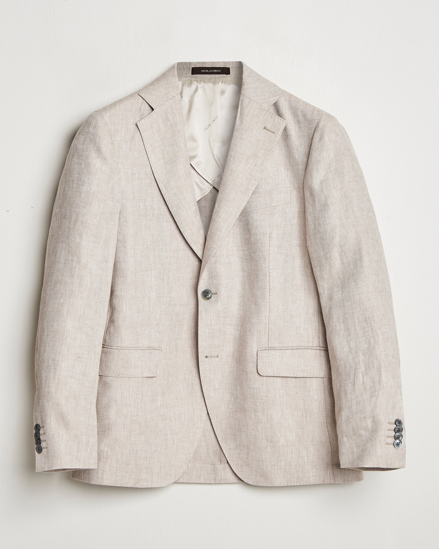 Herren | | Oscar Jacobson | Ferry Soft Linen Blazer Beige