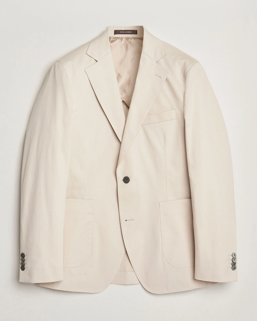 Herren | | Oscar Jacobson | Ferry Patch Cotton Blazer Beige
