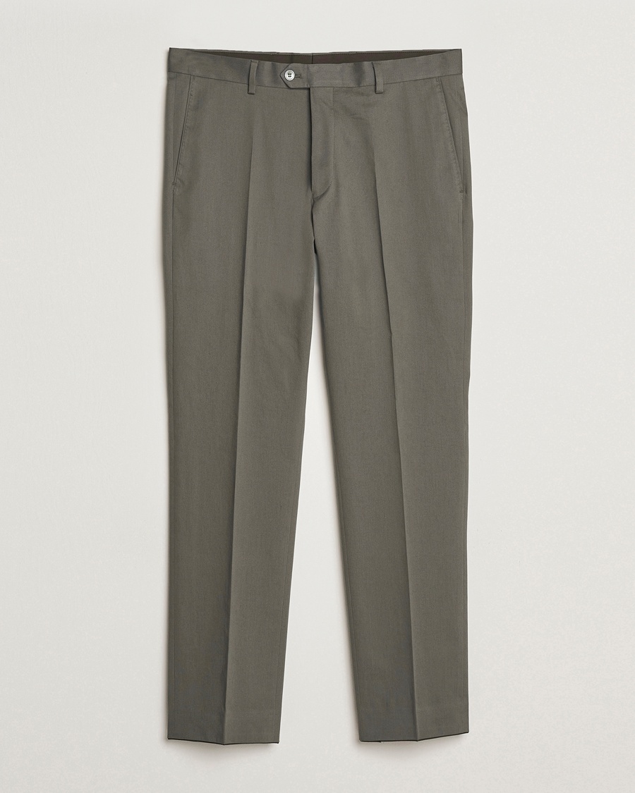 Herren | Kleidung | Oscar Jacobson | Dandy Cotton Trousers Olive