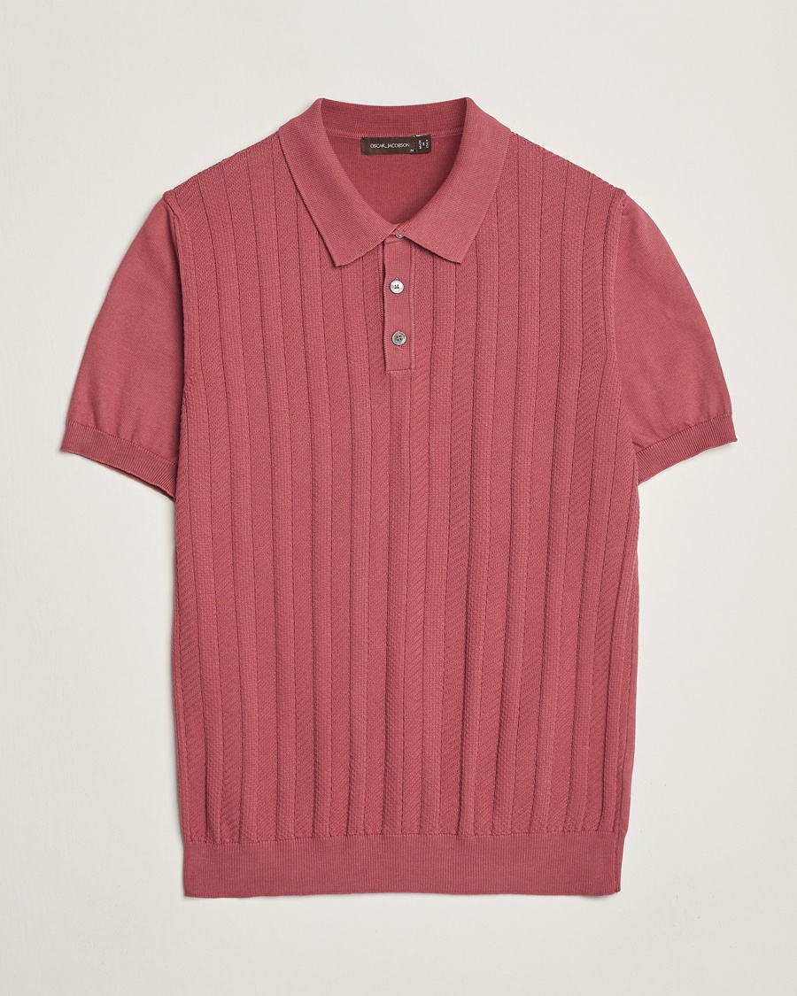 Herren | Kleidung | Oscar Jacobson | Barto Structured Cotton Polo Dusty Red