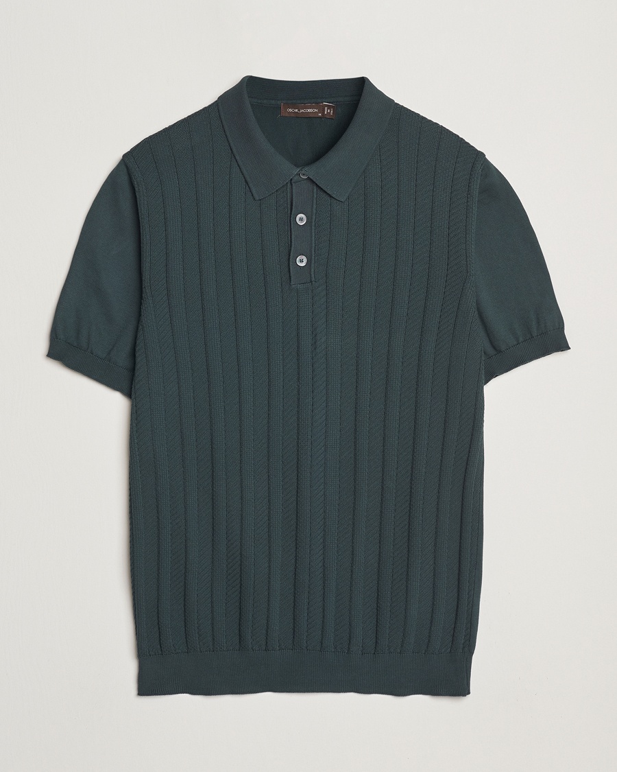 Herren | Kleidung | Oscar Jacobson | Barto Structured Cotton Polo Green