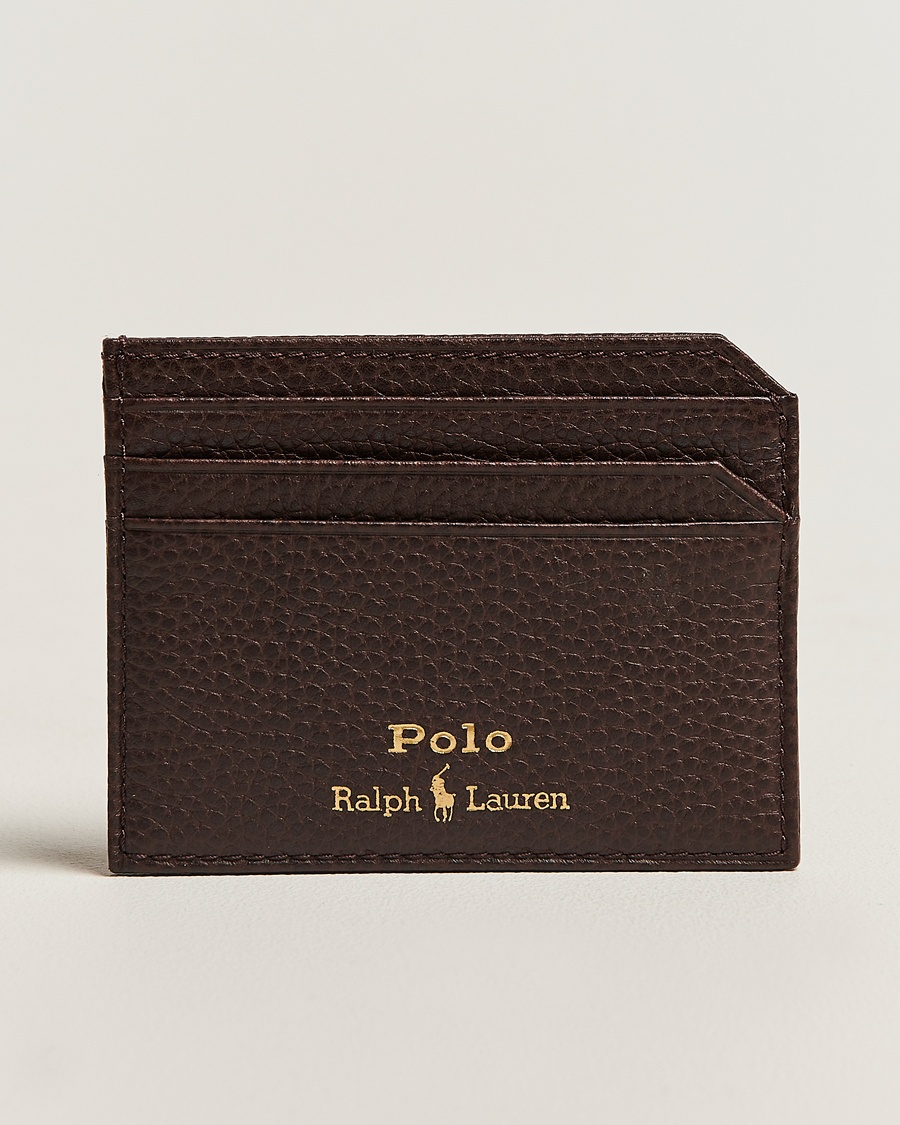 Herren | Treue-Rabatt für Stammkunden | Polo Ralph Lauren | Card Holder Pebble Leather Dark Brown