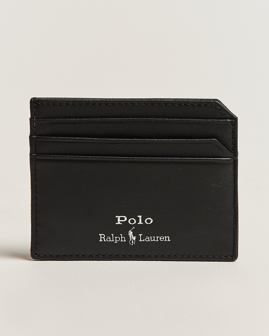 Polo Ralph LaurenCard Holder Smooth LeatherBlack – Schwarz