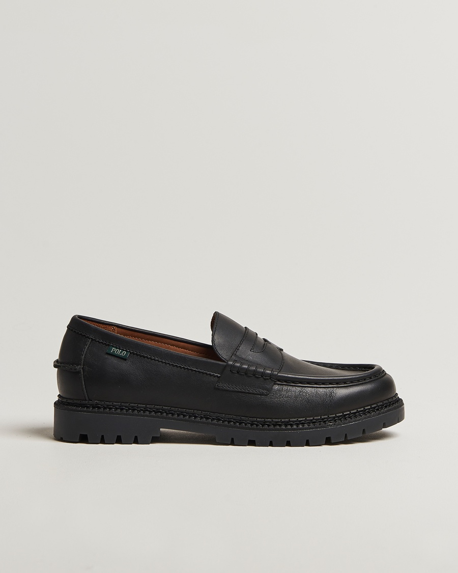 Polo Ralph Lauren Jett Penny Loafers Black Calf – Schwarz