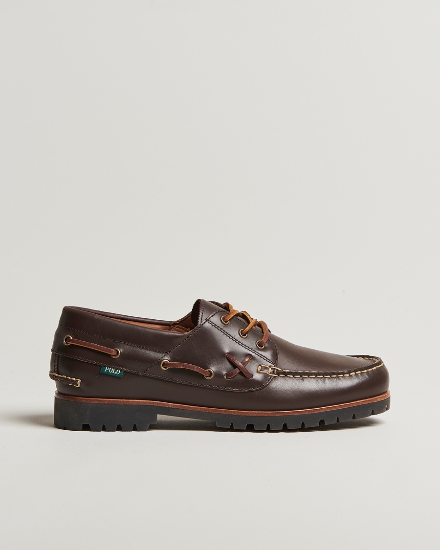 Polo Ralph Lauren Ranger Leather Boat Shoe Dark Brown – Braun