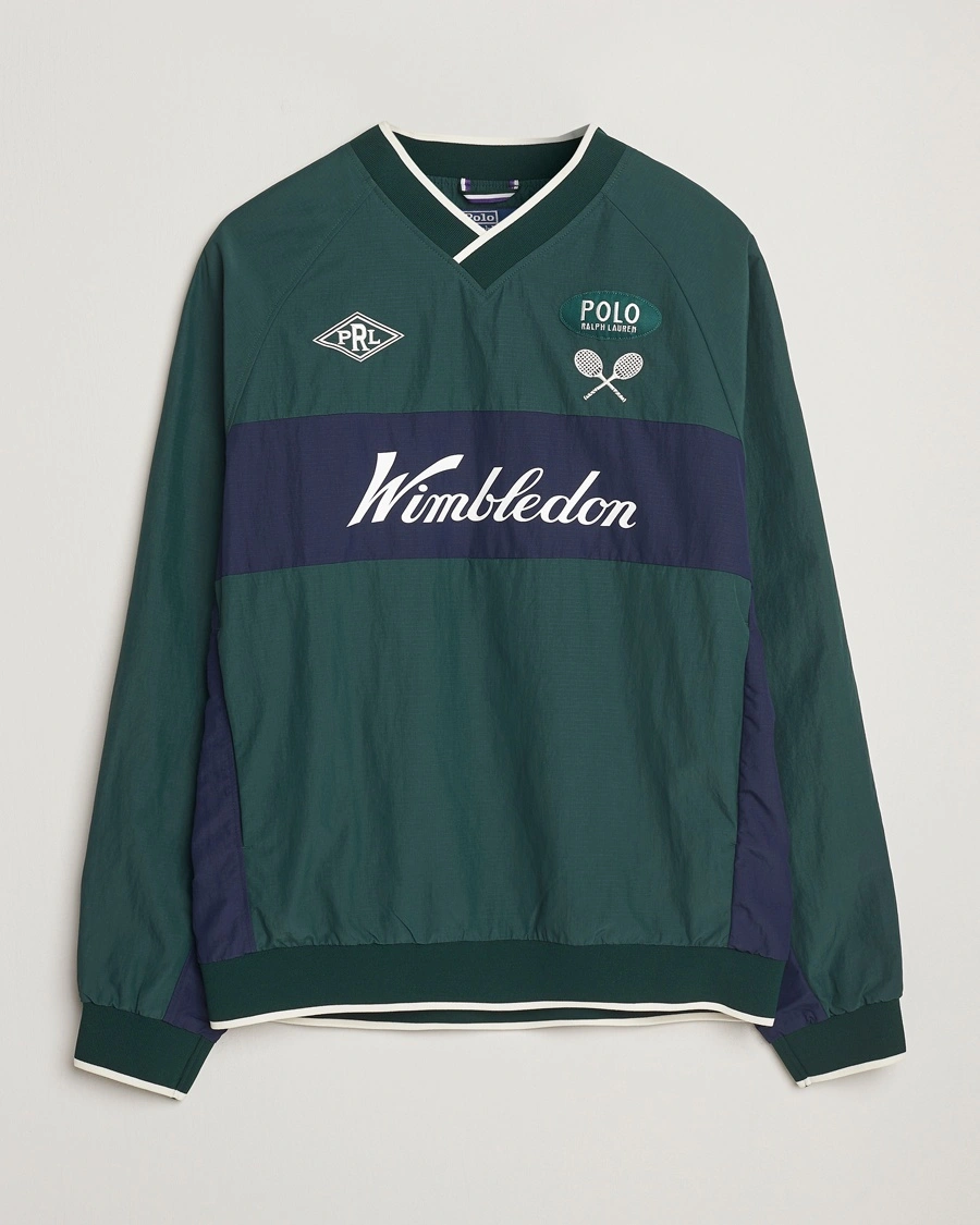 Polo Ralph Lauren Wimbledon Tennis Pullover Moss Agate/Refined Navy - Grün - Sweatshirt - Grösse: S