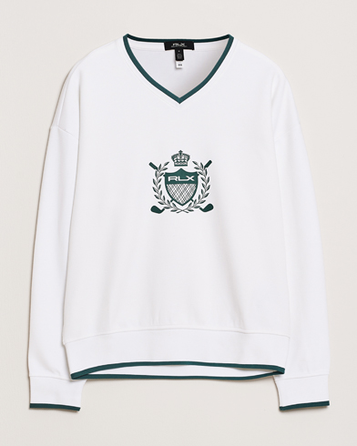 Herren | Funktionsshirts | RLX Ralph Lauren | Active Sweatshirt Ceramic White/Kelly Green