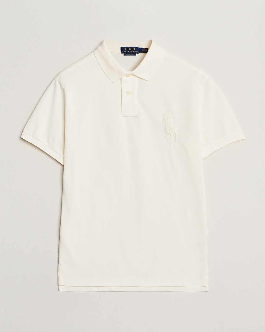 Herren | Poloshirts | Polo Ralph Lauren | Custom Slim Fit Mesh Polo Clubhouse Cream