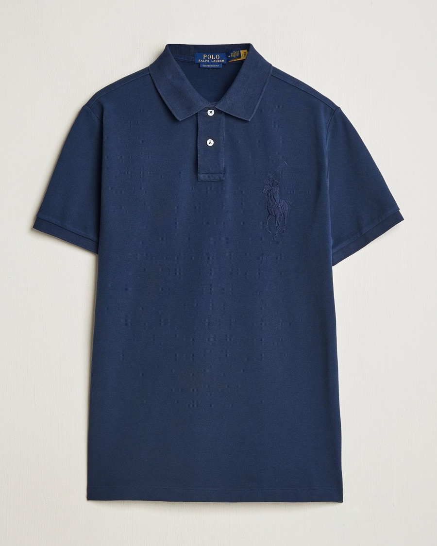 Herren | Poloshirts | Polo Ralph Lauren | Custom Slim Fit Mesh Polo Cruise Navy
