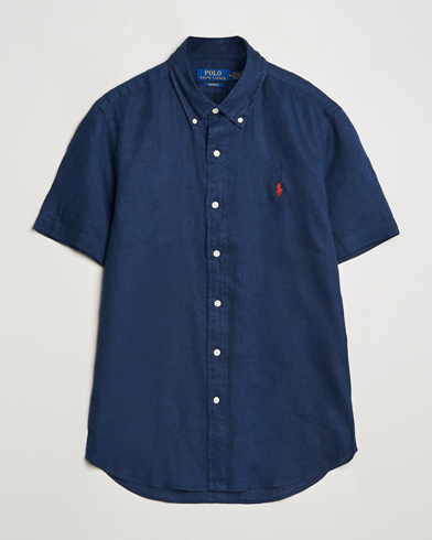 Herren | Hemden | Polo Ralph Lauren | Short Sleeve Linen Shirt Newport Navy