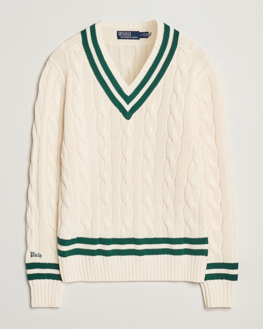 Herren | | Polo Ralph Lauren | Cricket V-Neck Sweater Cream/New Forest
