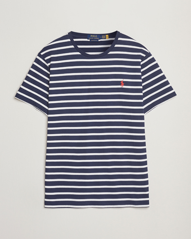 Herren | T-Shirts | Polo Ralph Lauren | Custom Slim Fit Striped T-Shirt Newport Navy/White
