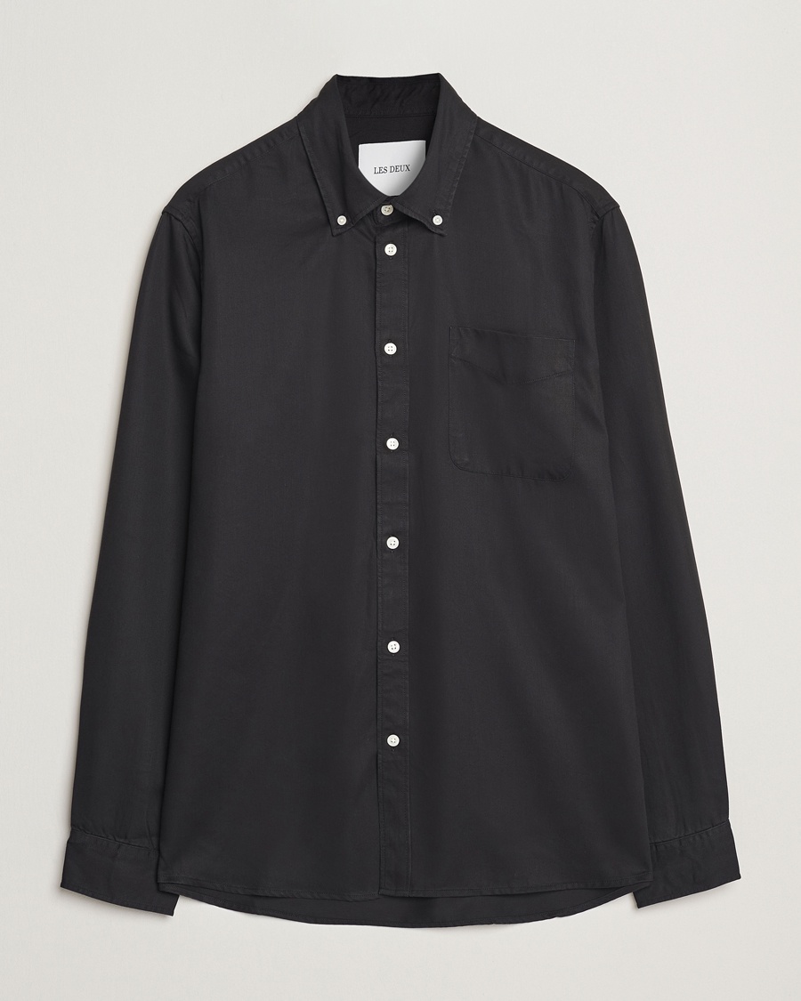 Herren | LES DEUX | LES DEUX | Kent Tencel Shirt Black