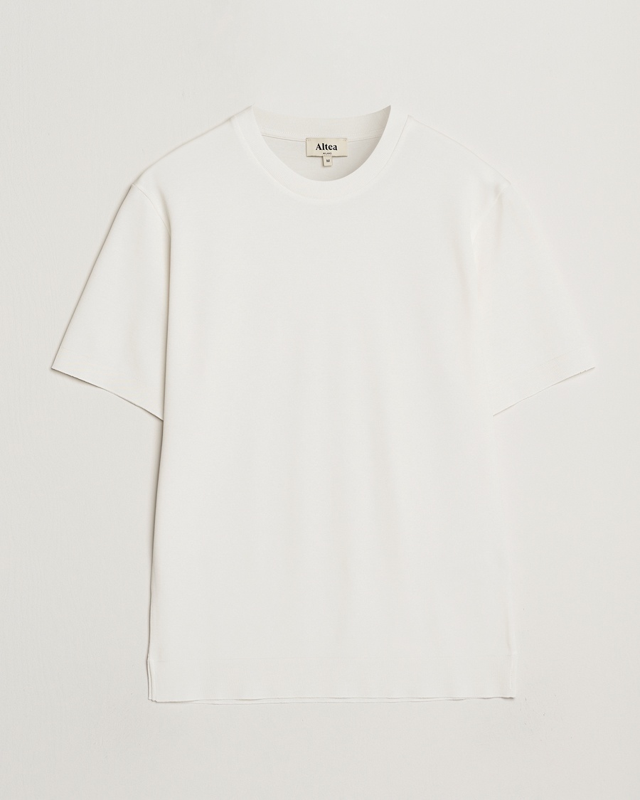 Herren | Weiße T-Shirts | Altea | Jersey Piquet T-Shirt Off White