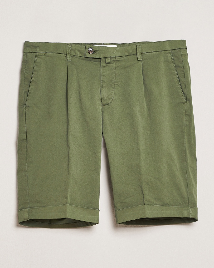 Herren | | Briglia 1949 | Pleated Cotton Shorts Olive