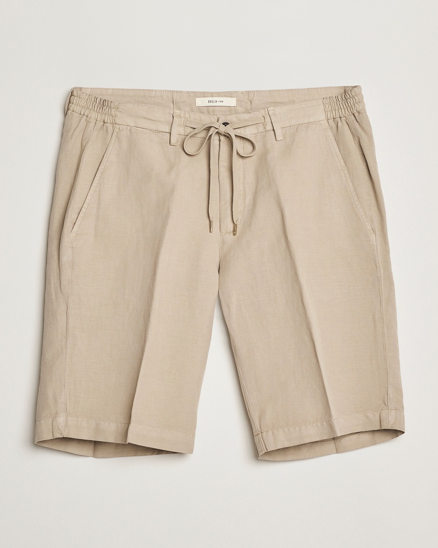 Herren | Leinenshorts | Briglia 1949 | Linen/Cotton Drawstring Shorts Beige