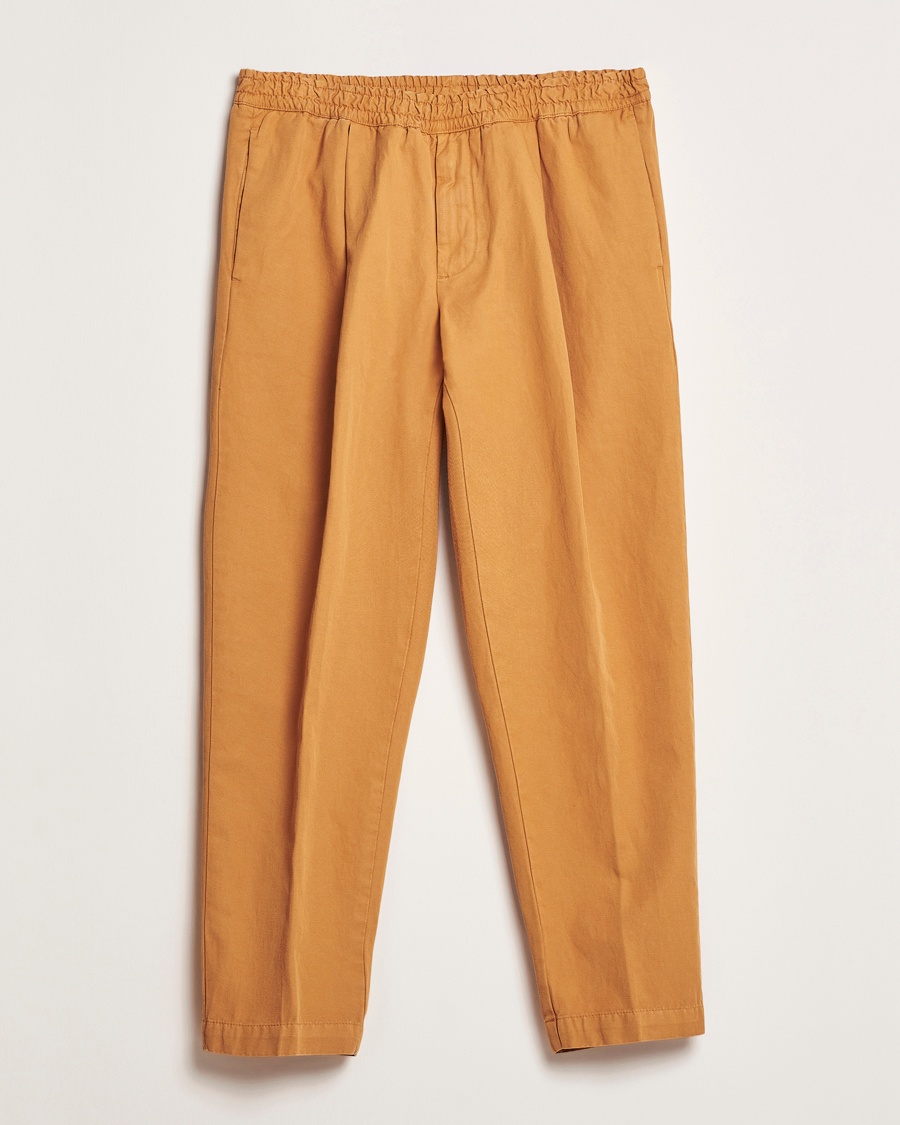 Herren | Drawstring-Hosen | Briglia 1949 | Cotton/Linen Drawstring Pants Rust