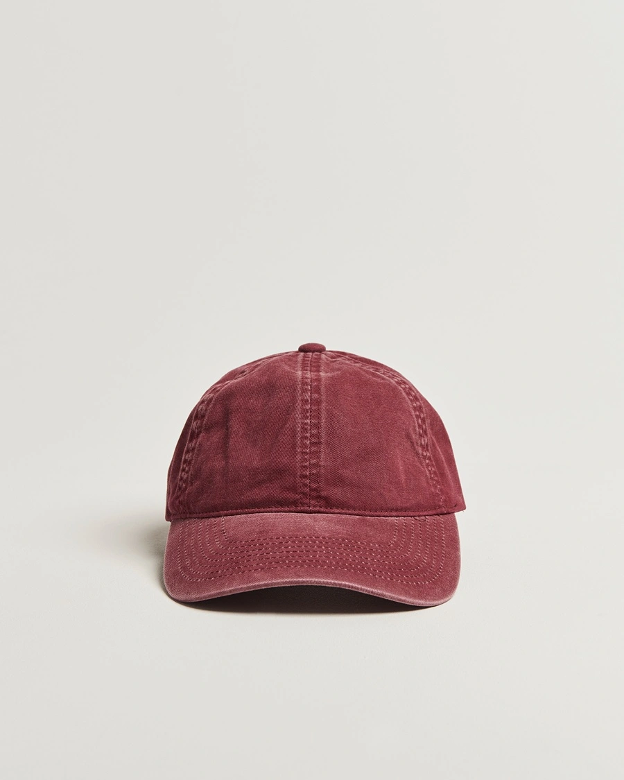 Herren | Caps | Varsity Headwear | Washed Cotton Baseball Cap Burgundy