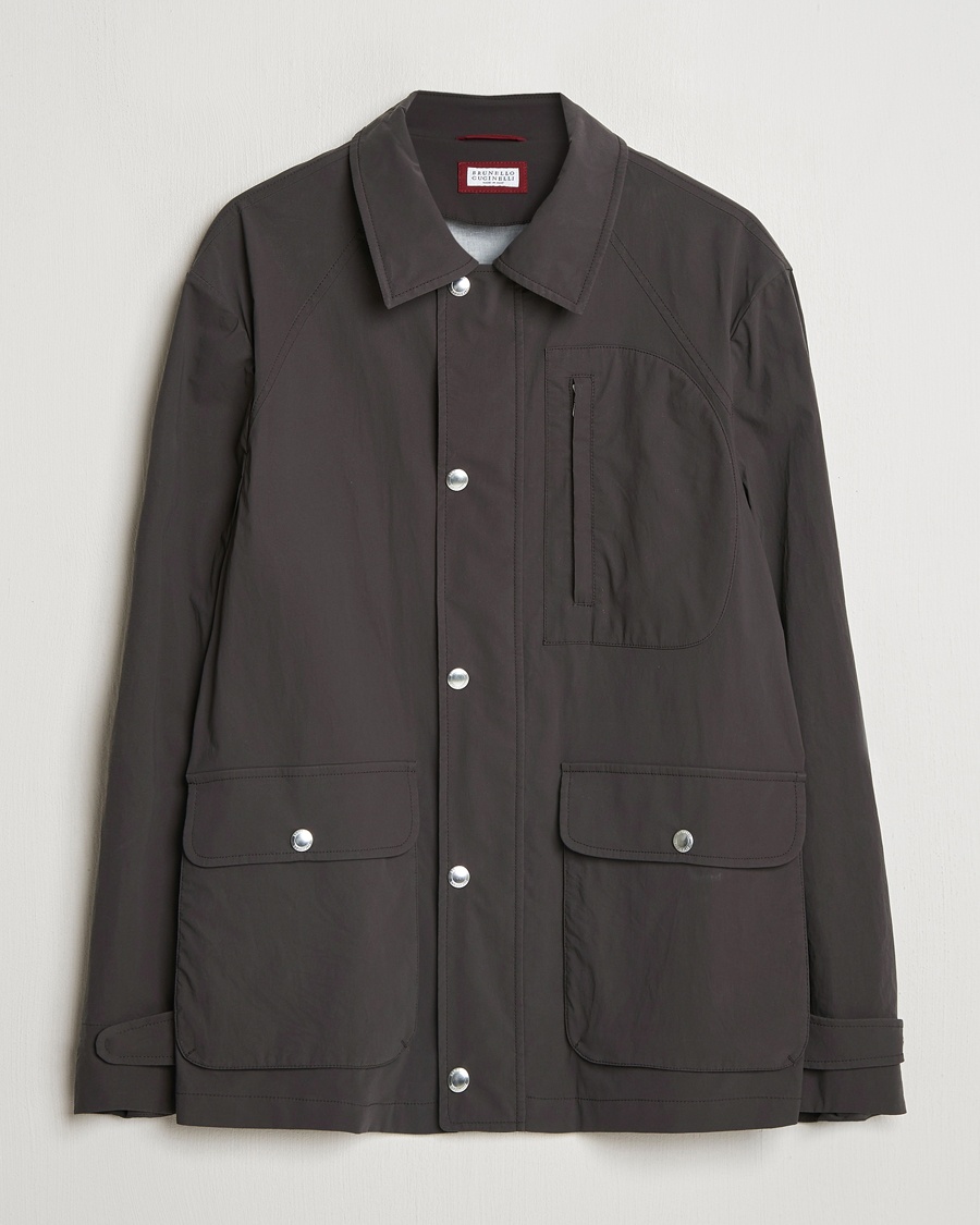 Herren | Feldjacken | Brunello Cucinelli | Peach Cotton Field Jacket Dark Brown