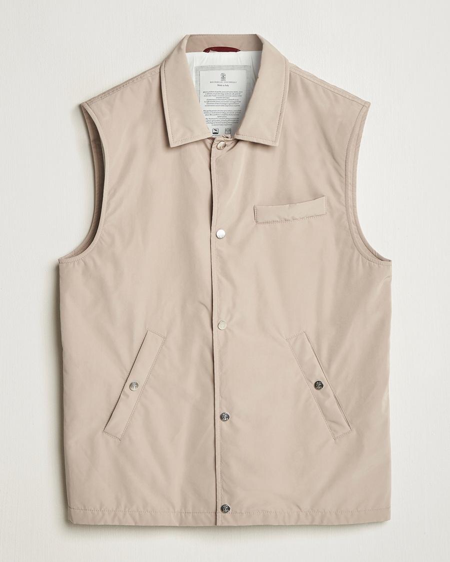 Herren | Westen | Brunello Cucinelli | Padded Nylon Gilet Beige