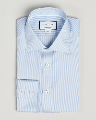 Herren | Kleidung | Charles Tyrwhitt | Egyptian Cotton Fine Stripe Shirt Cornflower