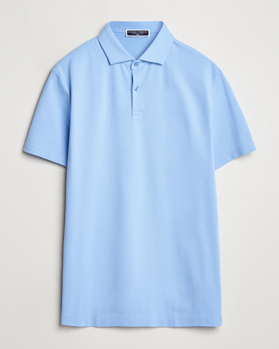 Herren | Kleidung | Charles Tyrwhitt | Short Sleeve Cotton Pique Polo Cornflower Blue