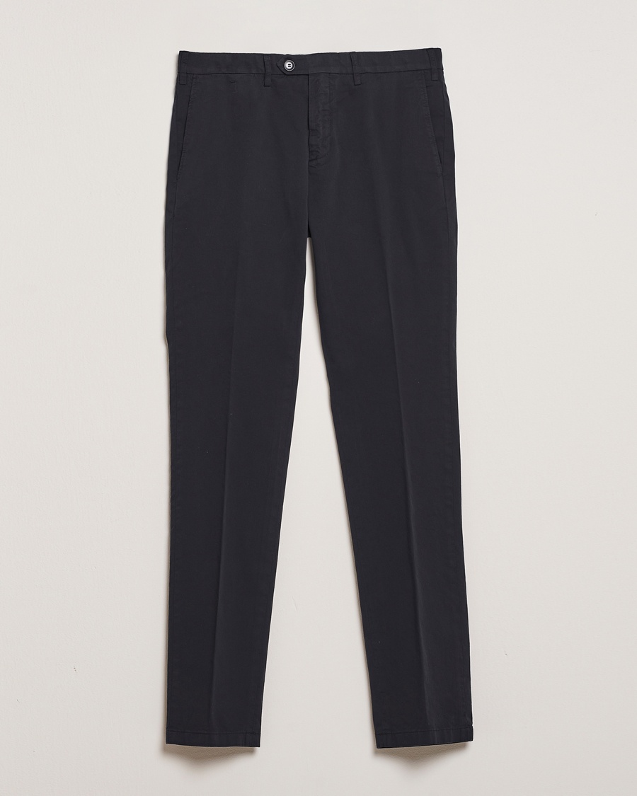 Herren | Business & Beyond | Canali | Slim Fit Cotton Stretch Chinos Navy