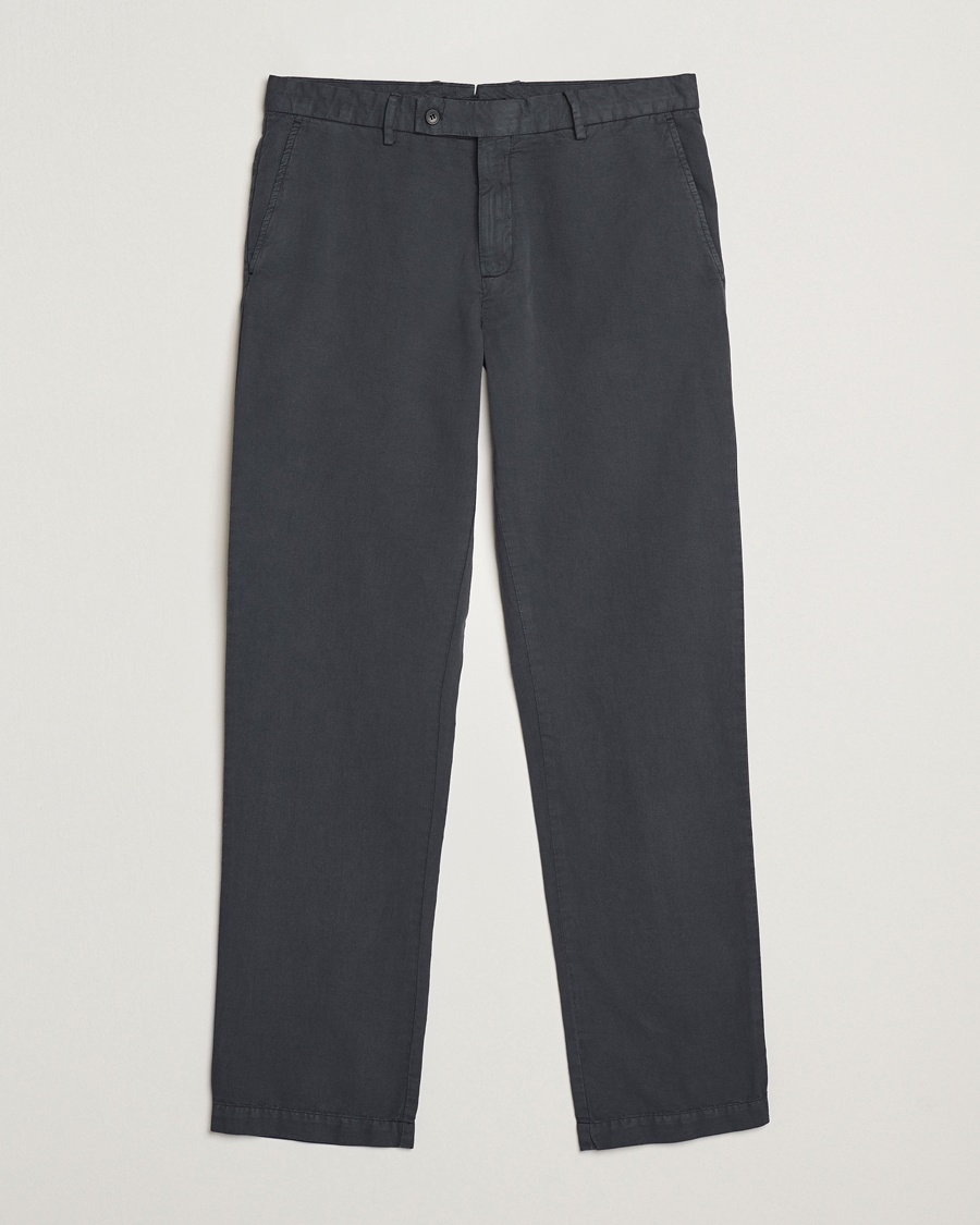 Herren | Leinenhosen | Sunspel | Cotton/Linen Trousers Charcoal