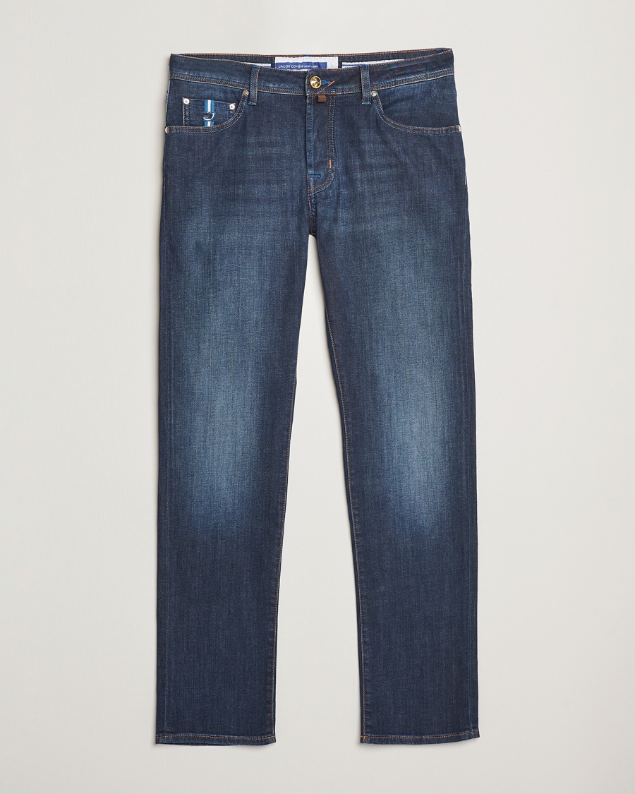 Herren | | Jacob Cohën | Nick Slim Fit Stretch Jeans Dark Blue Wash