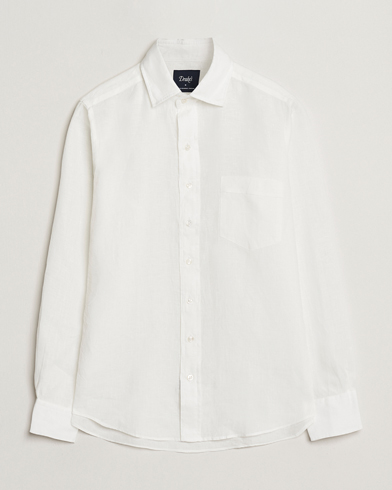 Drake's Linen Summer Shirt Ecru – Weiß