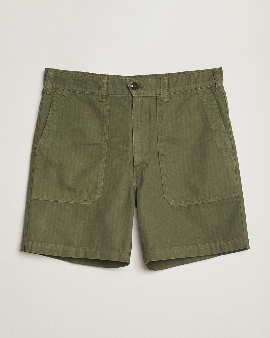 Herren | Chinoshorts | Drake's | Fatigue Cotton Shorts Olive