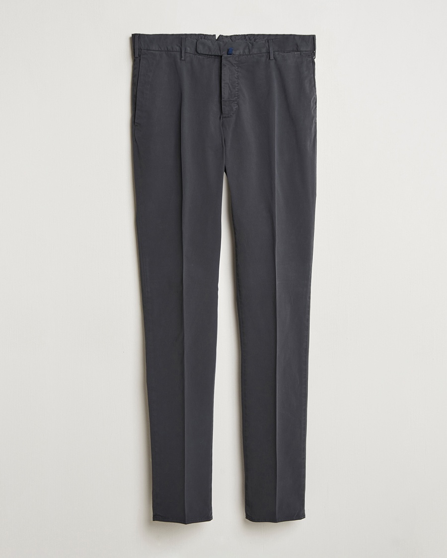 Herren | Kleidung | Incotex | Slim Fit Comfort Chinos Dark Grey