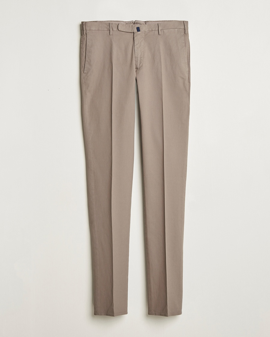Herren | Kleidung | Incotex | Slim Fit Micro Structure Cotton Chinos Brown
