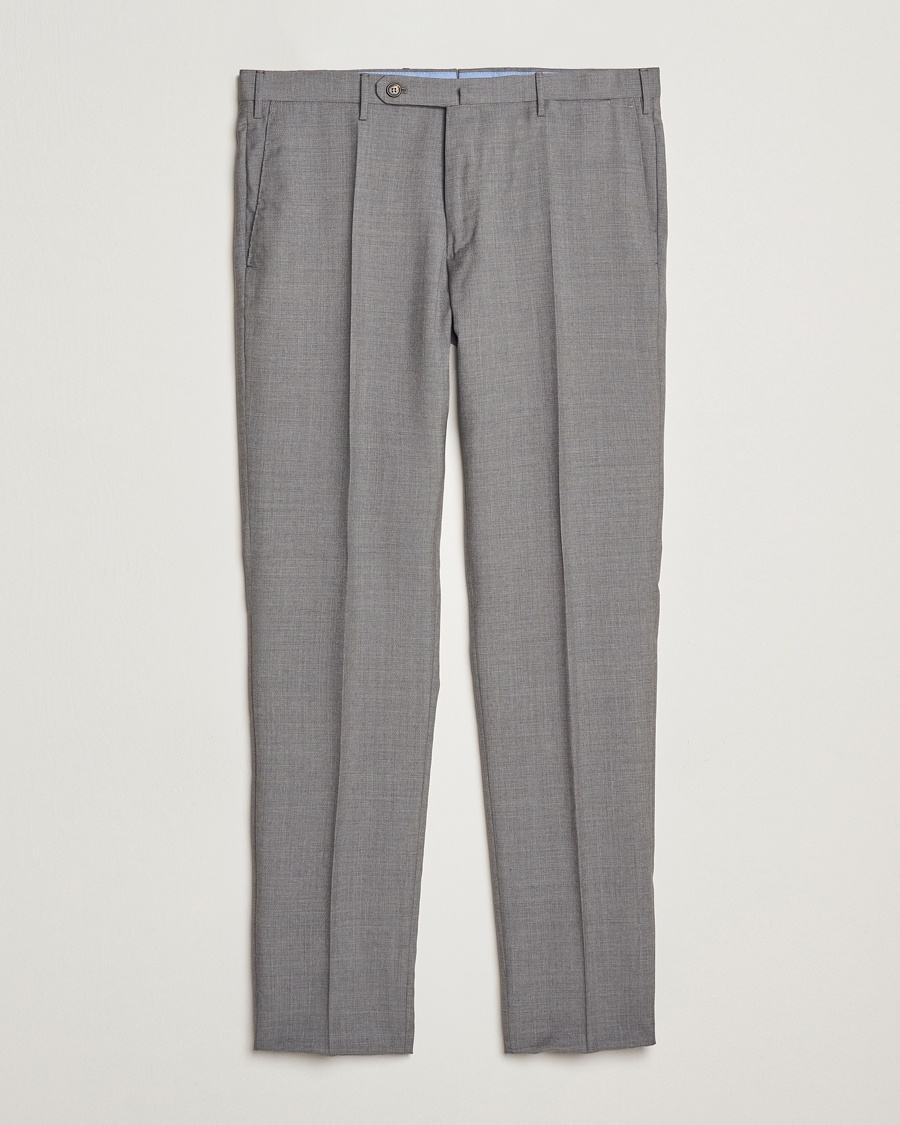 Herren | Anzughosen | Incotex | Slim Fit Super 100s Wool Trousers Light Grey