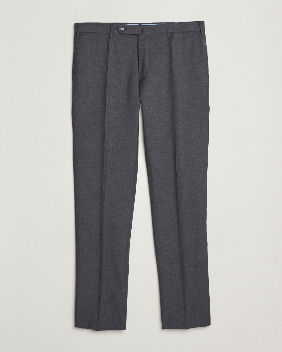 Herren | Kleidung | Incotex | Slim Fit Super 100s Wool Trousers Medium Grey