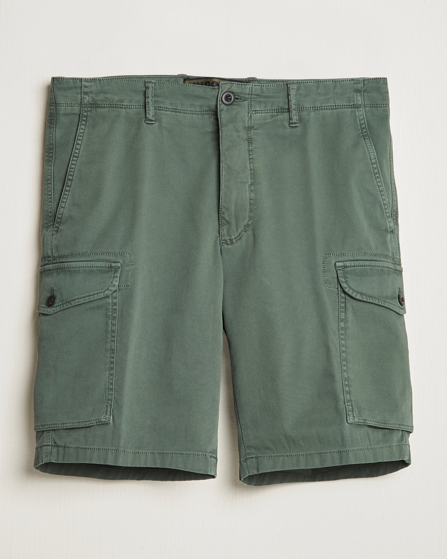 Herren | Kleidung | Incotex | Cotton Cargo Shorts Bottle Green