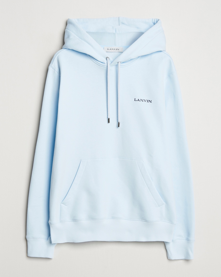 Herren | Pullover | Lanvin | Bouclette Logo Hoodie Chambray