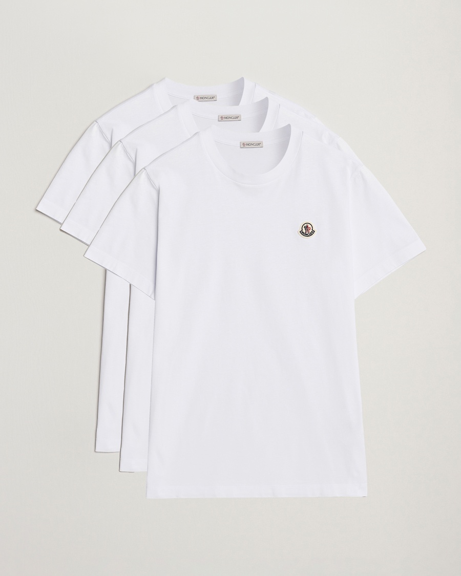 Herren | Multipack | Moncler | 3-pack Logo T-Shirts White