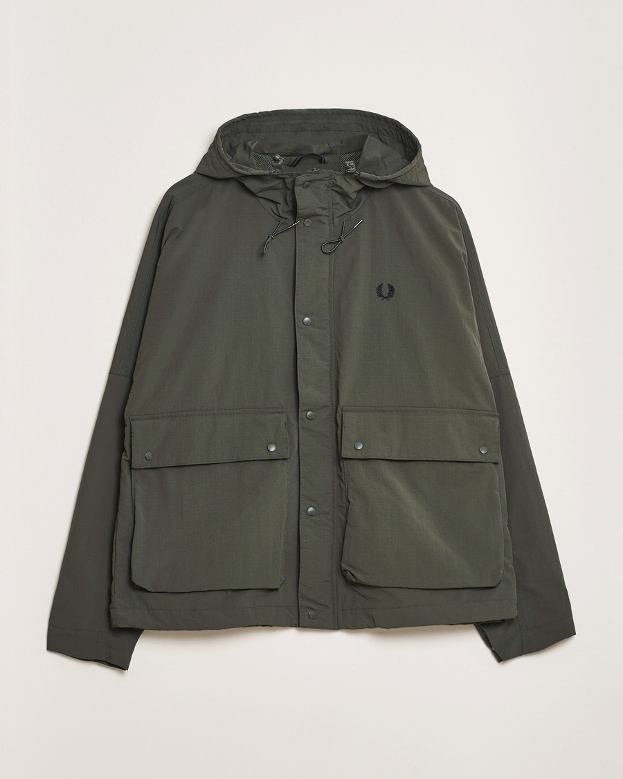 Herren | Fred Perry | Fred Perry | Cropped Hooded Fishing Parka Field Green