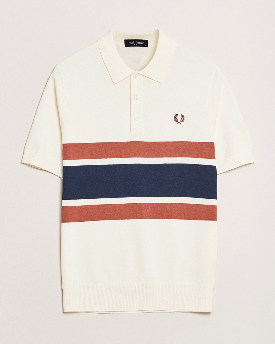 Herren | Fred Perry | Fred Perry | Paneled Knitted Polo Light Ecru