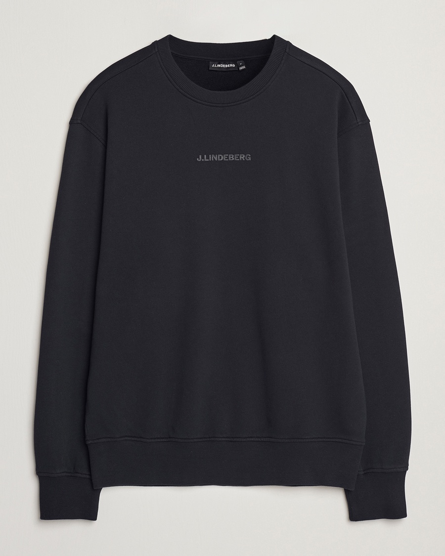 Herren | Sweatshirts | J.Lindeberg | Callan Cotton Crew Neck Black