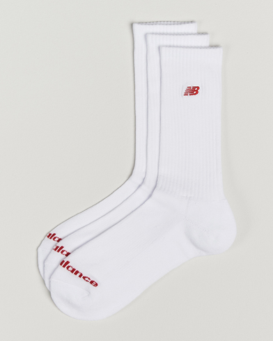 Herren | Neue Produktbilder | New Balance | 3-Pack Patch Logo Socks White